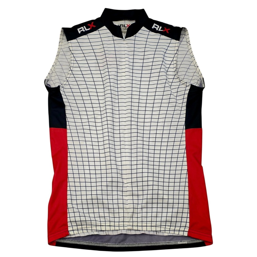 Polo Ralph Lauren RLX Sleeveless Cycling Jersey Mens Large Multicolor Grid USA